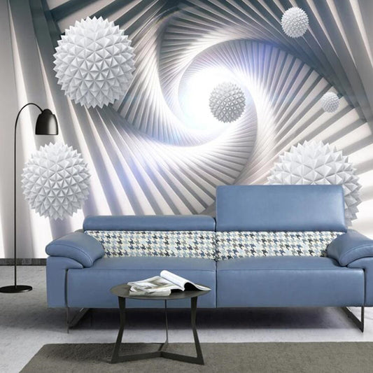 Abstract Stereoscopic Space Circle Ball Modern Wallpaper Wall Mural