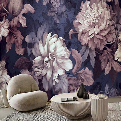 Retro Vintage Flowers Floral Wallpaper Wall Mural