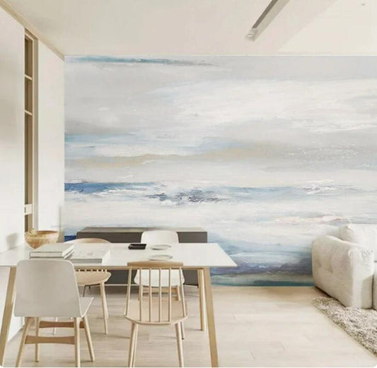 Creative White Cloud Sky Ocean Wallpaper Wall Mural