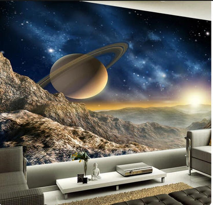 Space Universe Clouds and Sunset Wallpaper Wall Mural Wall Covering