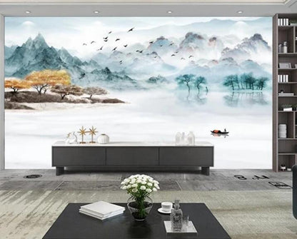 Mountain Lake Nature Landscape Wallpaper Wall Mural