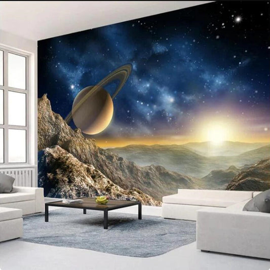 Space Universe Clouds and Sunset Wallpaper Wall Mural Wall Covering