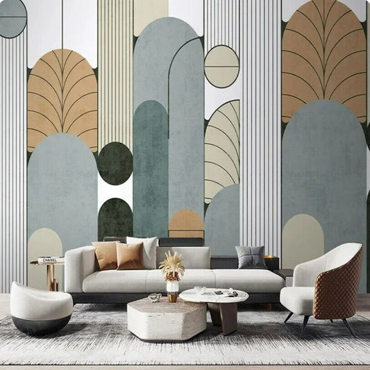 Modern Minimalist Light Luxury Geometric Lines Wallpaper Wall Mural