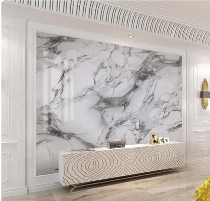 White Marble Pattern Wallpaper Wall Mural