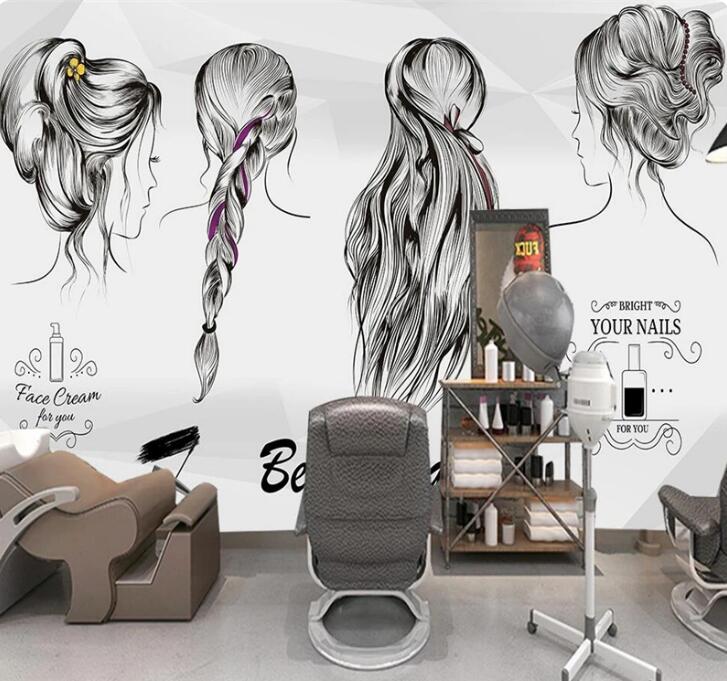 Beauty Salon Barber Shop Wallpaper Wall Mural