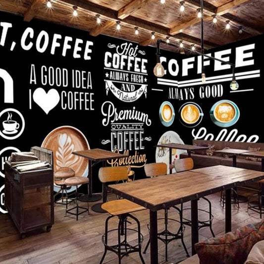 Blackboard Coffee Shop Western Restaurant Bar Wallpaper Wall Mural