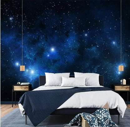 Abstract Universe Earth and Planet Sky Clouds Wall Mural Wallpaper Home Decor