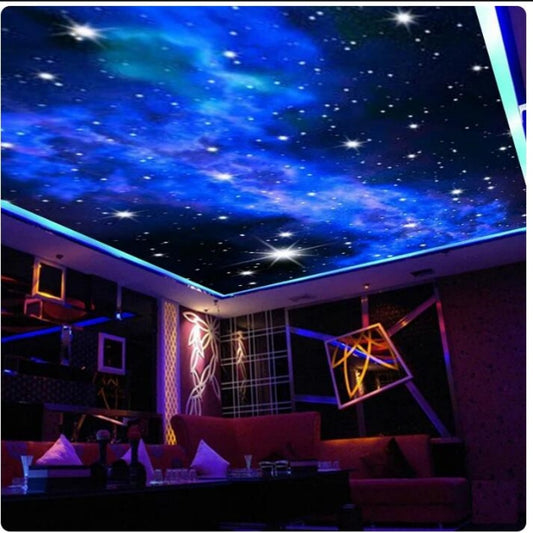 Interior Milky Way Stars Ceiling Wallpaper Wall Mural Home Decor