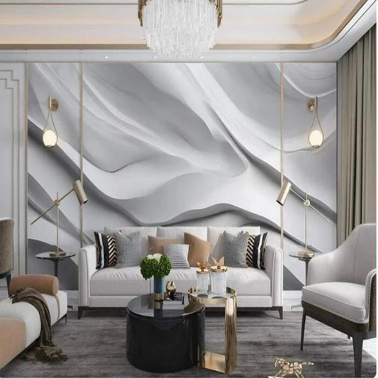 Modern Luxury Gray Stone Wallpaper Wall Mural Home Decor