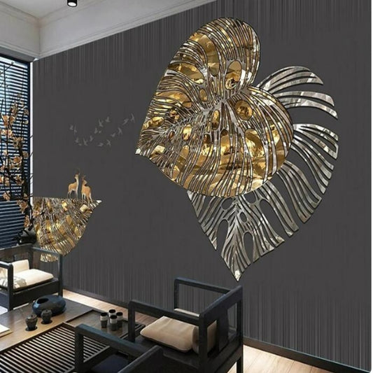 Light Luxury Golden Leaf Elk Wallpaper Wall Mural Home Decor