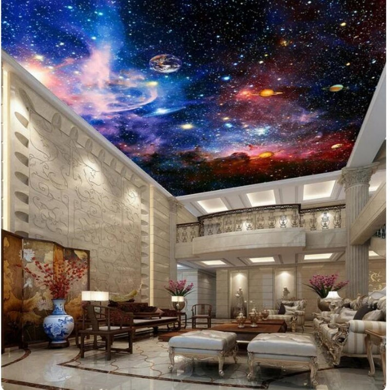 Cosmic Starry Sky Space  Ceiling Wallpaper Wall Mural Home Decor