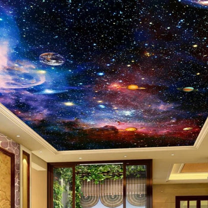 Cosmic Starry Sky Space  Ceiling Wallpaper Wall Mural Home Decor