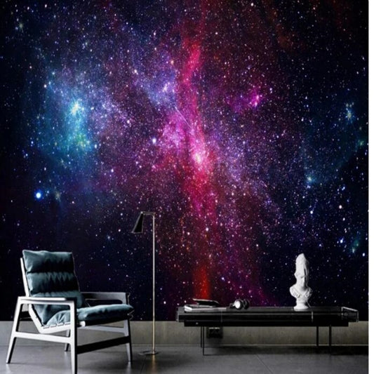 Night Sky Galaxy Universe Stars and Clouds Wallpaper Wall Mural Home Decor