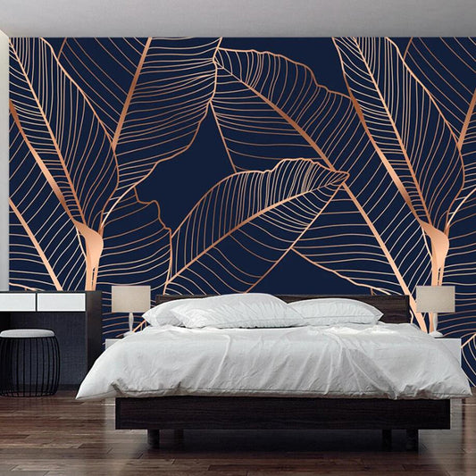 Modern Abstract Plant Leaves Wallpaper Wall Mural