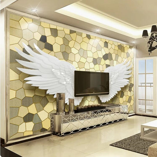 Creative Angel Wings Mosaic Wallpaper Wall Mural