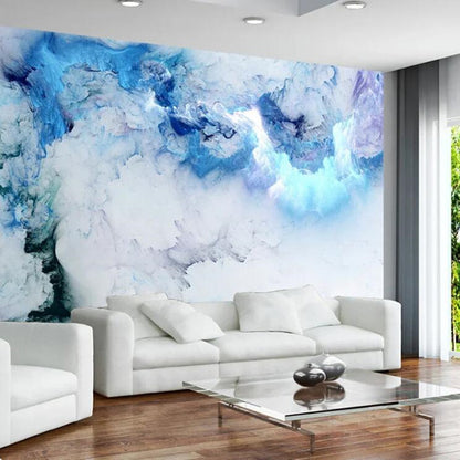 Blue Clouds Marble Wallpaper Wall Mural Home Decor