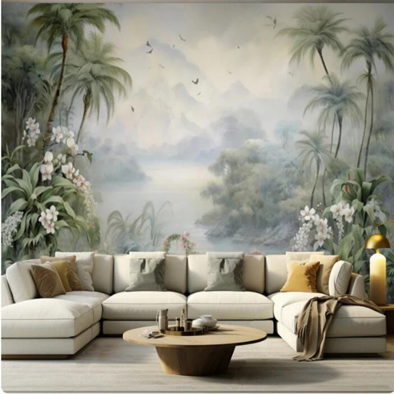 Tropical Forest Plants Wallpaper Wall Mural Home Decor