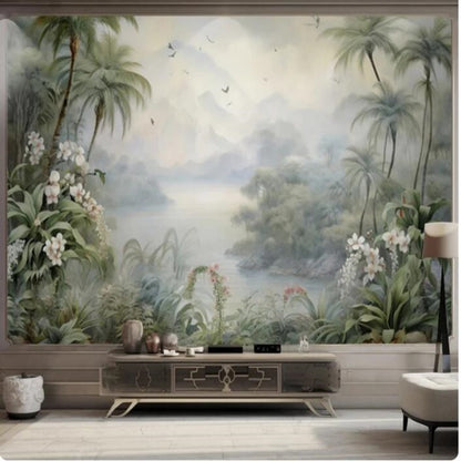 Tropical Forest Plants Wallpaper Wall Mural Home Decor