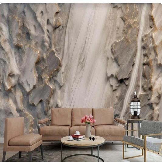 Stone Rock Plate Marble Wallpaper Wall Mural Home Decor