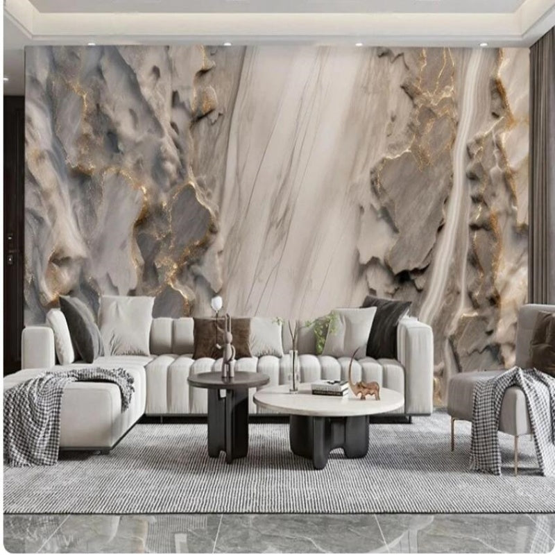 Stone Rock Plate Marble Wallpaper Wall Mural Home Decor