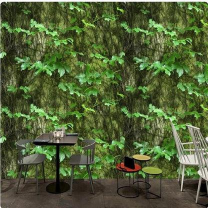 Green Leaf Climbing Tiger Vine Wallpaper Wall Mural Home Decor