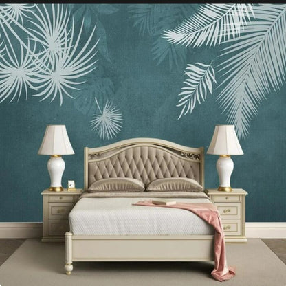 Tropical Plant Leaves Wallpaper Wall Mural Home Decor