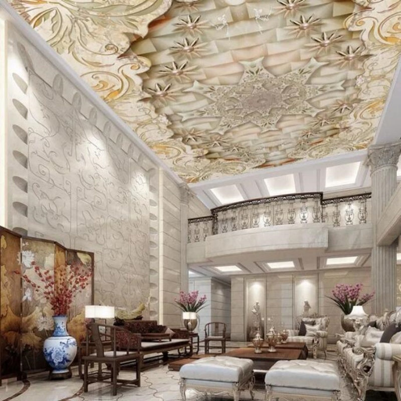 Luxury Marble Ceiling Wallpaper Wall Mural Home Decor