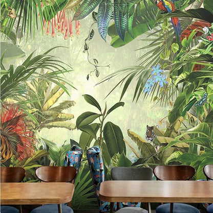 Southeast Asia Style Tropical Rain Forest Wallpaper Wall Mural