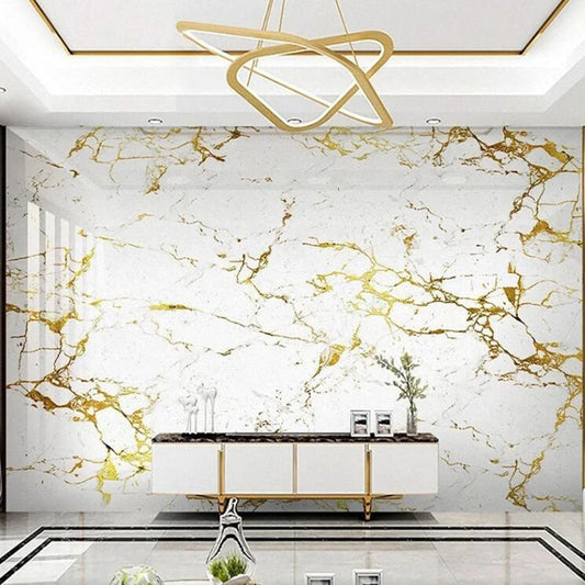 Gold Foil Marble Abstract Art Marble Wallpaper Wall Mural