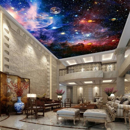 Cosmic Starry Sky Space Ceiling Wallpaper Wall Mural Home Decor