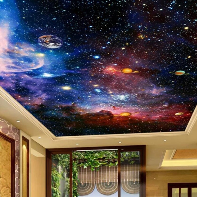 Cosmic Starry Sky Space Ceiling Wallpaper Wall Mural Home Decor