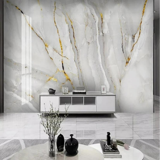 Modern Light Luxury Golden Marble Wallpaper Wall Mural Home Decor
