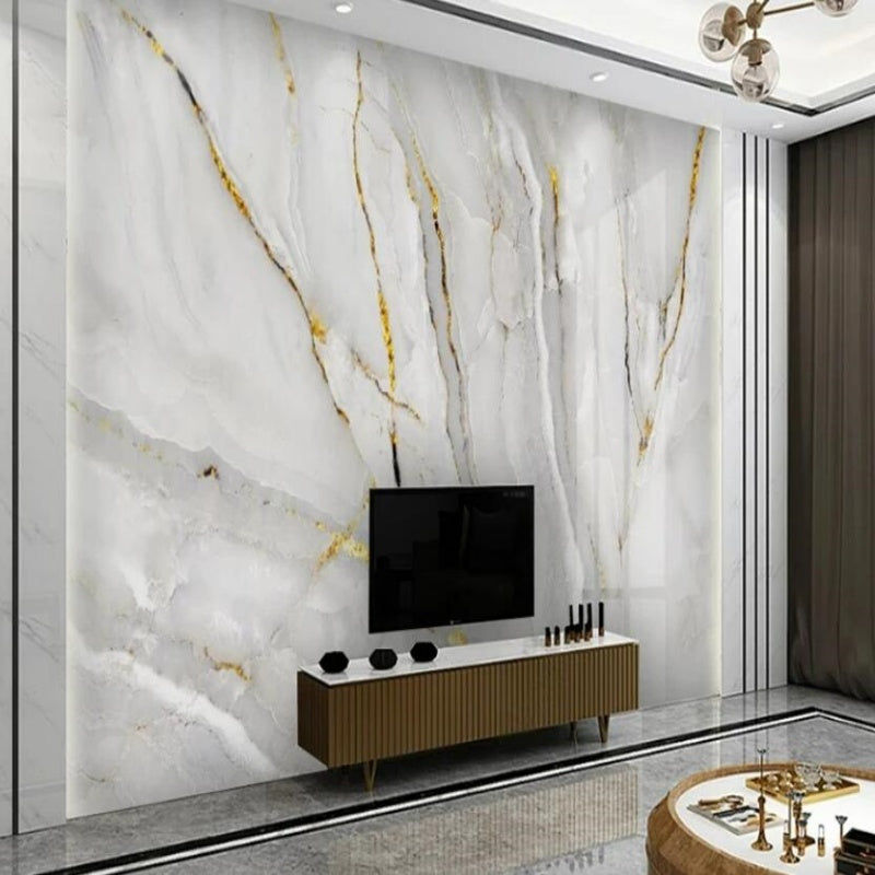 Modern Light Luxury Golden Marble Wallpaper Wall Mural Home Decor