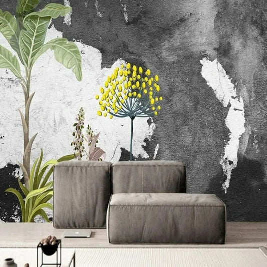 Nordic Modern Abstract Art Leaf Plant Wallpaper Wall Mural Home Decor