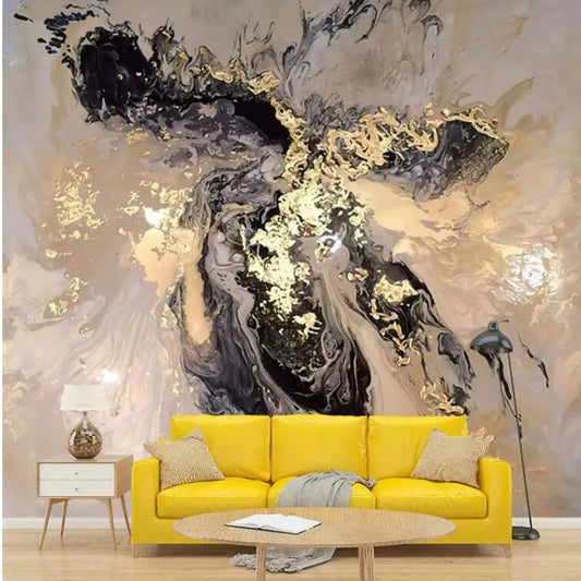 Abstract Marble Gilded Ink Marble Wallpaper Wall Mural