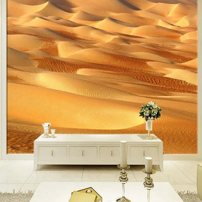 Modern Simple Yellow Desert Wallpaper Wall Mural Home Decor