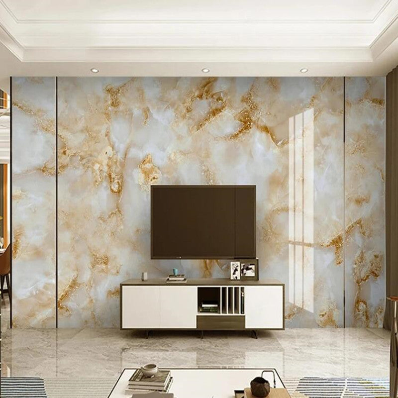 Modern Light Luxury Golden Abstract Marble Wallpaper Wall Mural