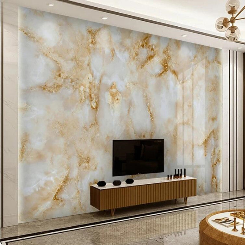 Modern Light Luxury Golden Abstract Marble Wallpaper Wall Mural