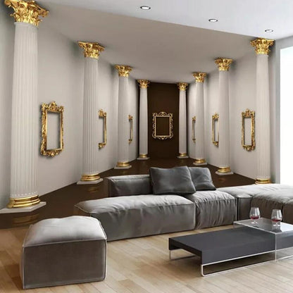 3D European Style Rome Column Gallery Exhibition Hall Wallpaper Wall Mural