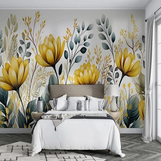 Tropical Rain Forest Plants and Flowers Wallpaper Wall Mural