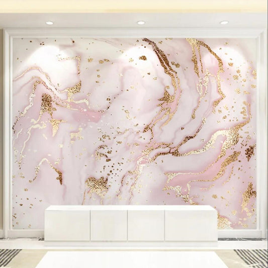 Luxurious Pink Gold Creative Marble Wallpaper Wall Mural