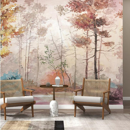 Tropical Rainforest BirchTrees Forest Jungle Wallpaper Wall Mural Home Decor