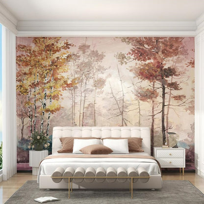 Tropical Rainforest BirchTrees Forest Jungle Wallpaper Wall Mural Home Decor