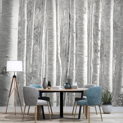 Abstract Birch Tree Forest Wallpaper Wall Mural Home Decor