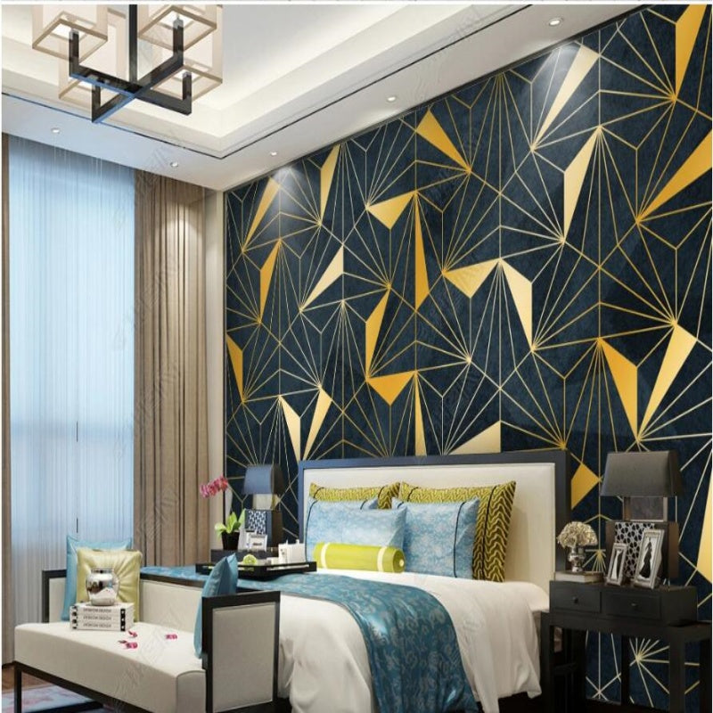 Abstract Luxury Geometry Wallpaper Wall Mural Home Decor