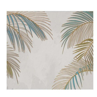 Abstract Green Palm Leaves Minimalist Leaf Wallpaper Wall Mural