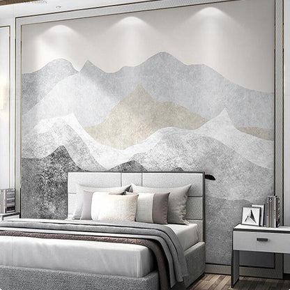 Abstract retro Lines Mountains Landscape Wallpaper Wall Mural