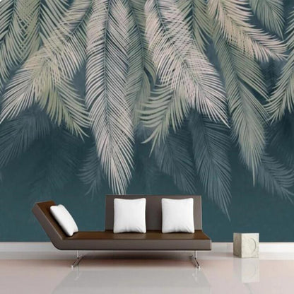 Modern Hanging Palm Leaves Wallpaper Wall Mural Wall Decor