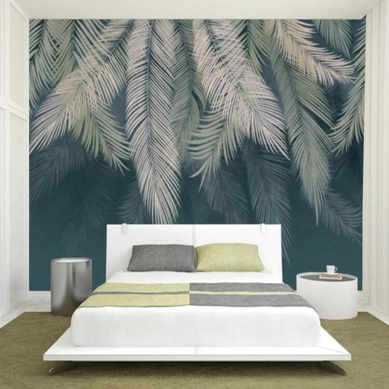 Modern Hanging Palm Leaves Wallpaper Wall Mural Wall Decor