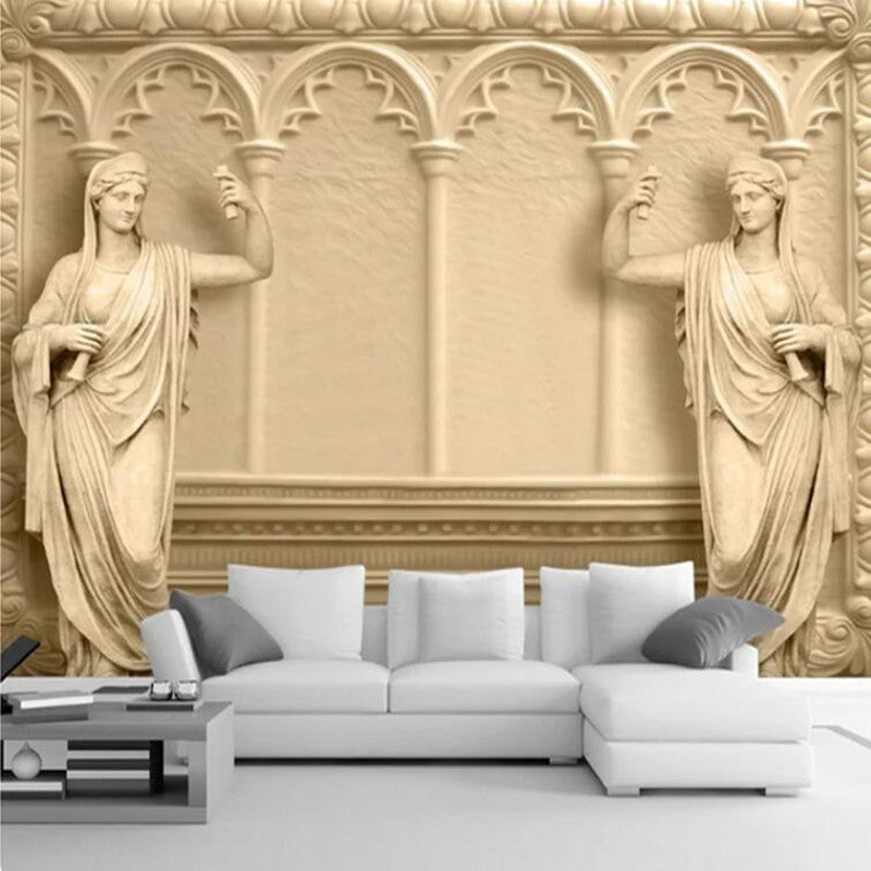 3D Modern European Sculpture Deity Statue Wallpaper Wall Mural